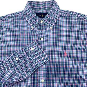 Ralph Lauren Men's Long Sleeve Multicolor‎ Check Small Button Down
